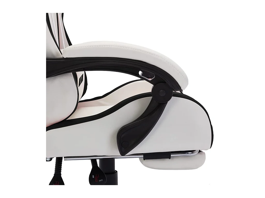 Chaise fauteuil siège pivotante cuir noire 64 x 65 x 119 cm 02_0024208