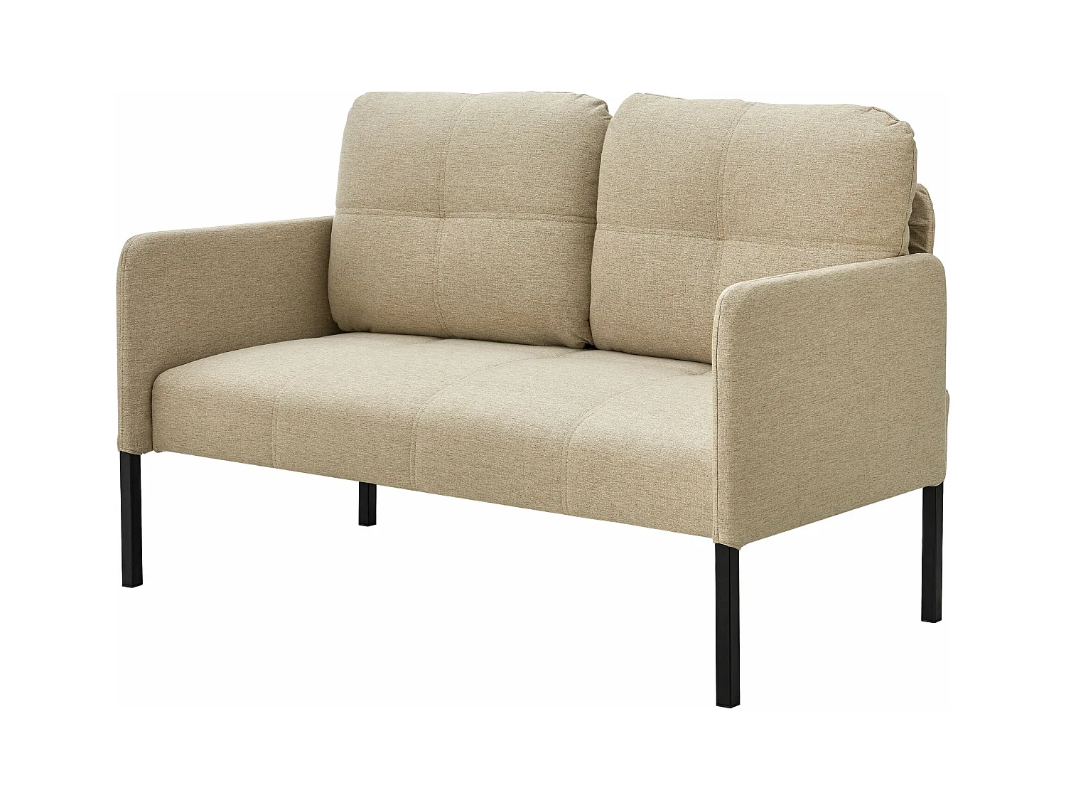 Divano 2 posti 77 x 119 x 69 cm beige 03_0006706