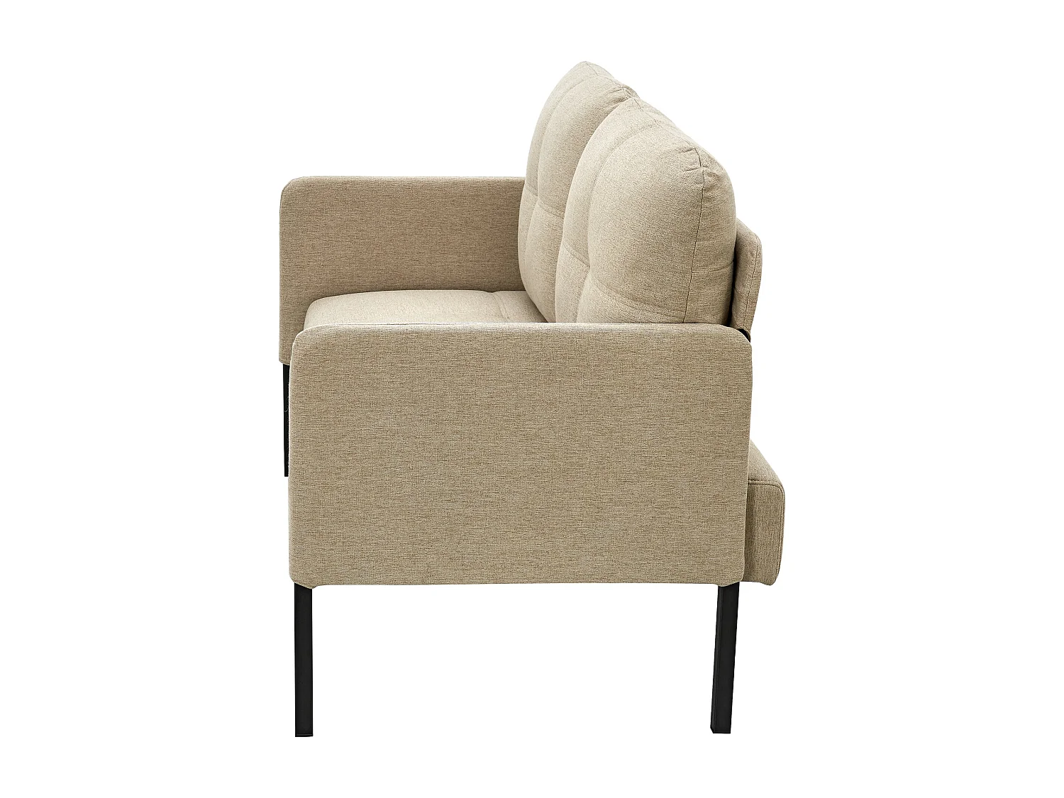 Sofá de 2 lugares 77 x 119 x 69 cm bege 03_0006706