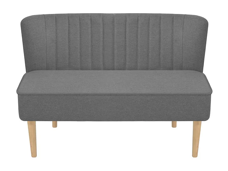 Divano 117 x 55,5 x 77 cm tessuto grigio chiaro 02_0019481