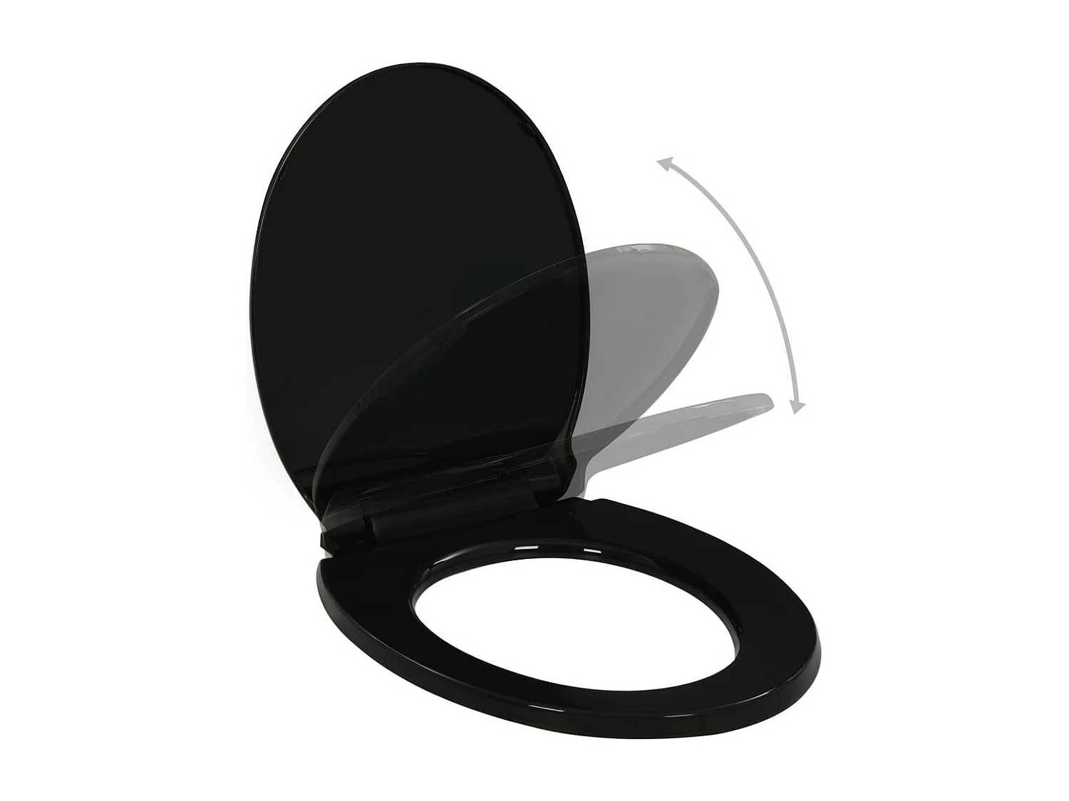 Abattant wc à fermeture noire 42.5 x 34 x 5 cm 02_0021274