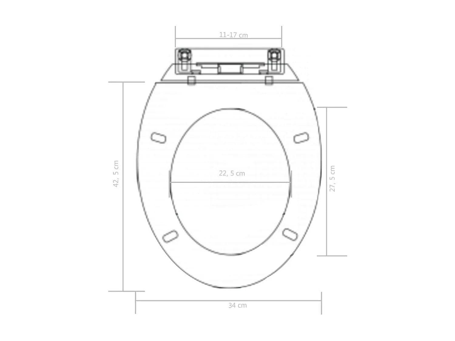 Asiento de inodoro con cierre suave y cierre rápido negro 02_0021274