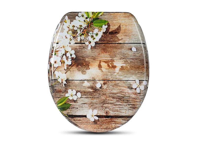 Assento sanitário Assento sanitário durável com flor branca 19_0000705