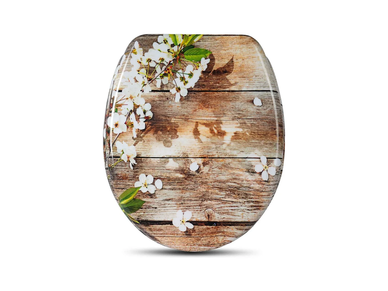 Sedile WC Sedile WC durevole con fiore bianco 19_0000705