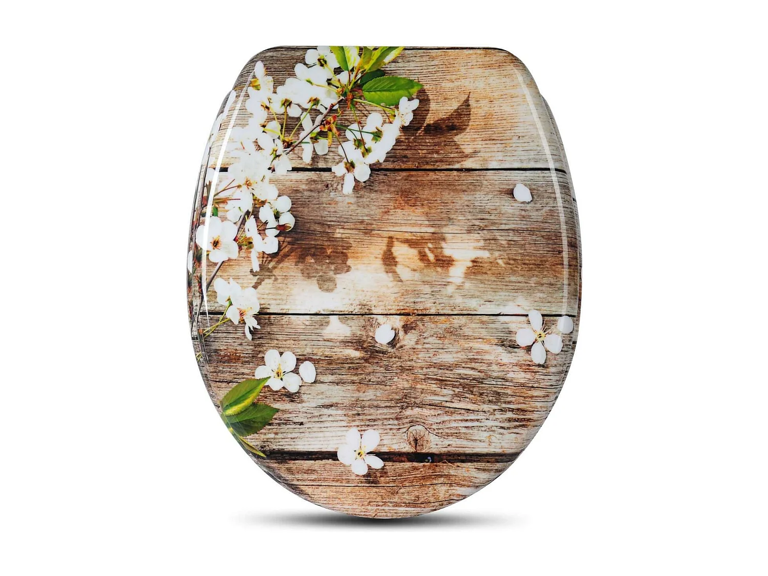 Sedile WC Sedile WC durevole con fiore bianco 19_0000705