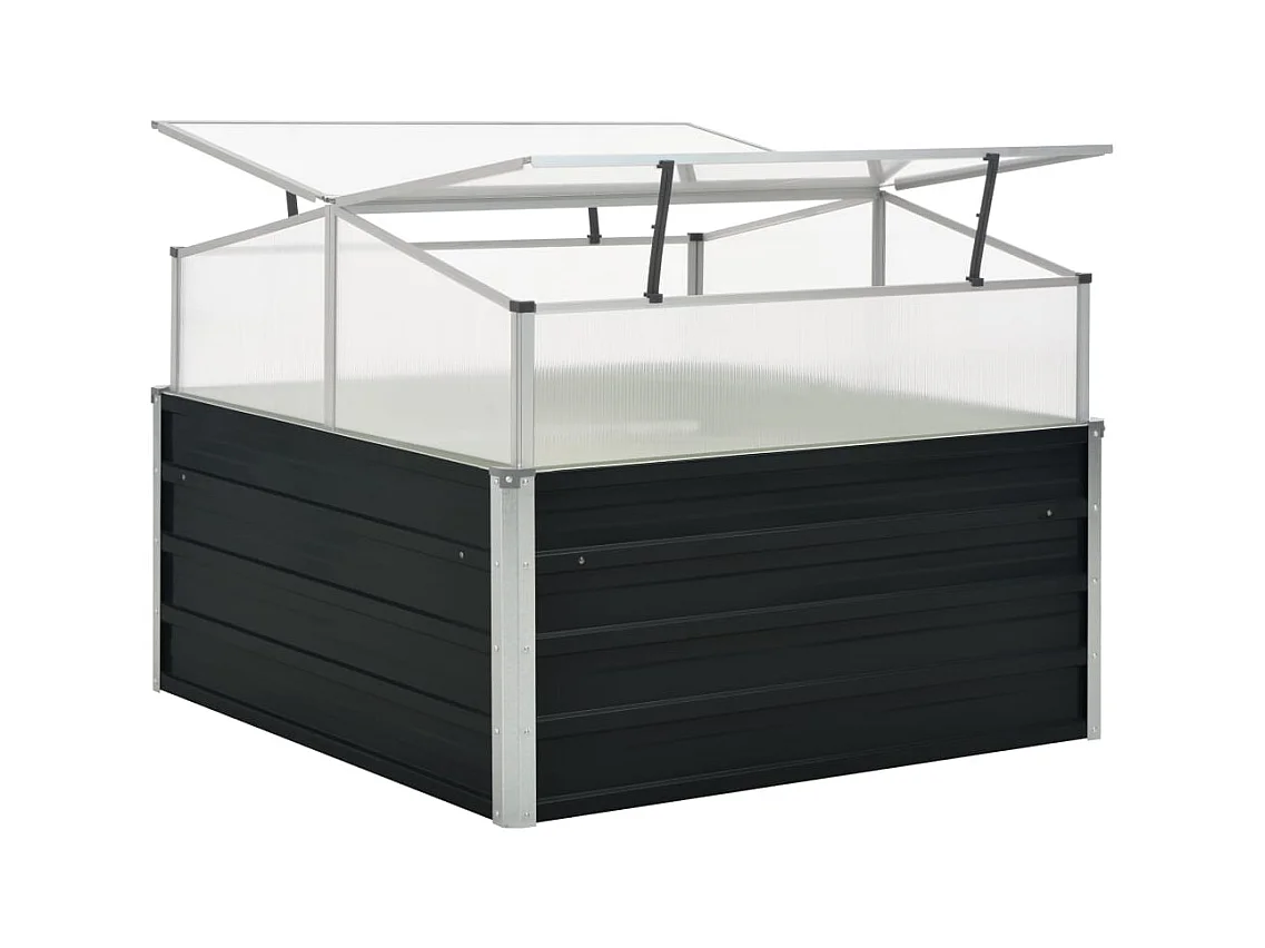 Invernadero 100 x 100 x 77 cm acero galvanizado antracita 02_0001737