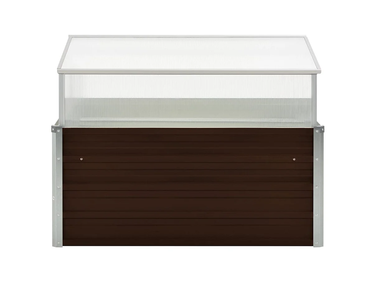 Invernadero 100 x 100 x 85 cm acero galvanizado marrón 02_0001738