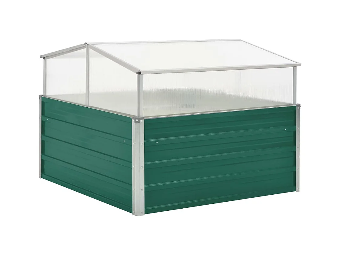 Invernadero 100 x 100 x 77 cm acero galvanizado verde 02_0001739