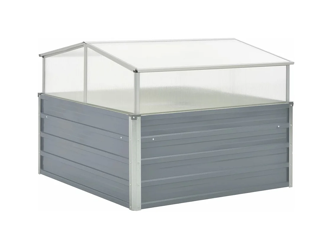 Invernadero 100 x 100 x 85 cm acero galvanizado gris 02_0001736