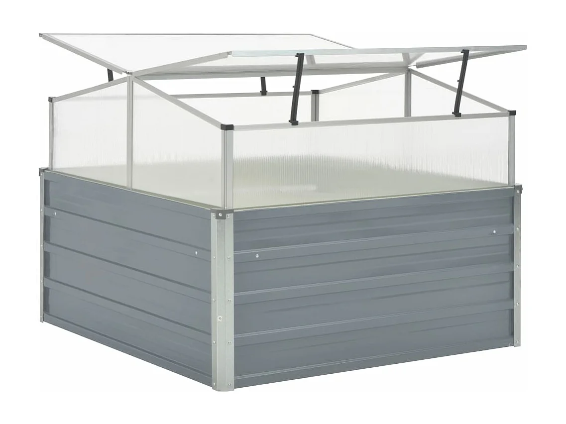 Invernadero 100 x 100 x 85 cm acero galvanizado gris 02_0001736