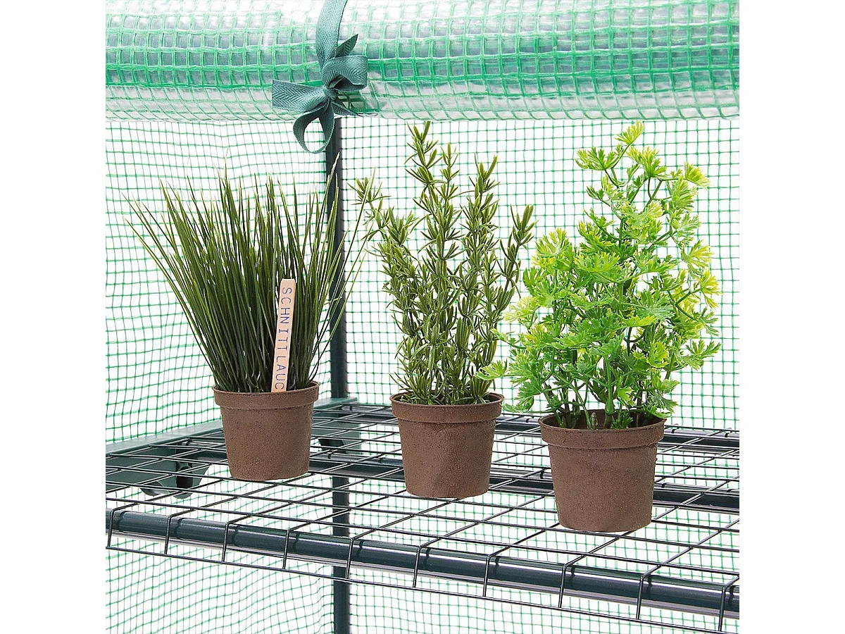 Invernadero de jardín de metal 70 x 160 x 50 cm planta de plástico de jardinería 1613004