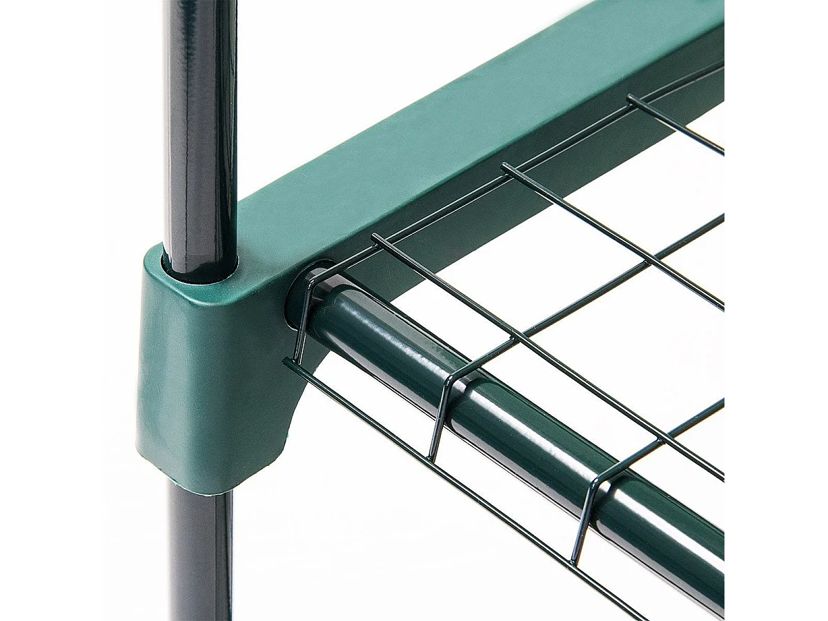 Invernadero de jardín de metal 70 x 160 x 50 cm planta de plástico de jardinería 1613004