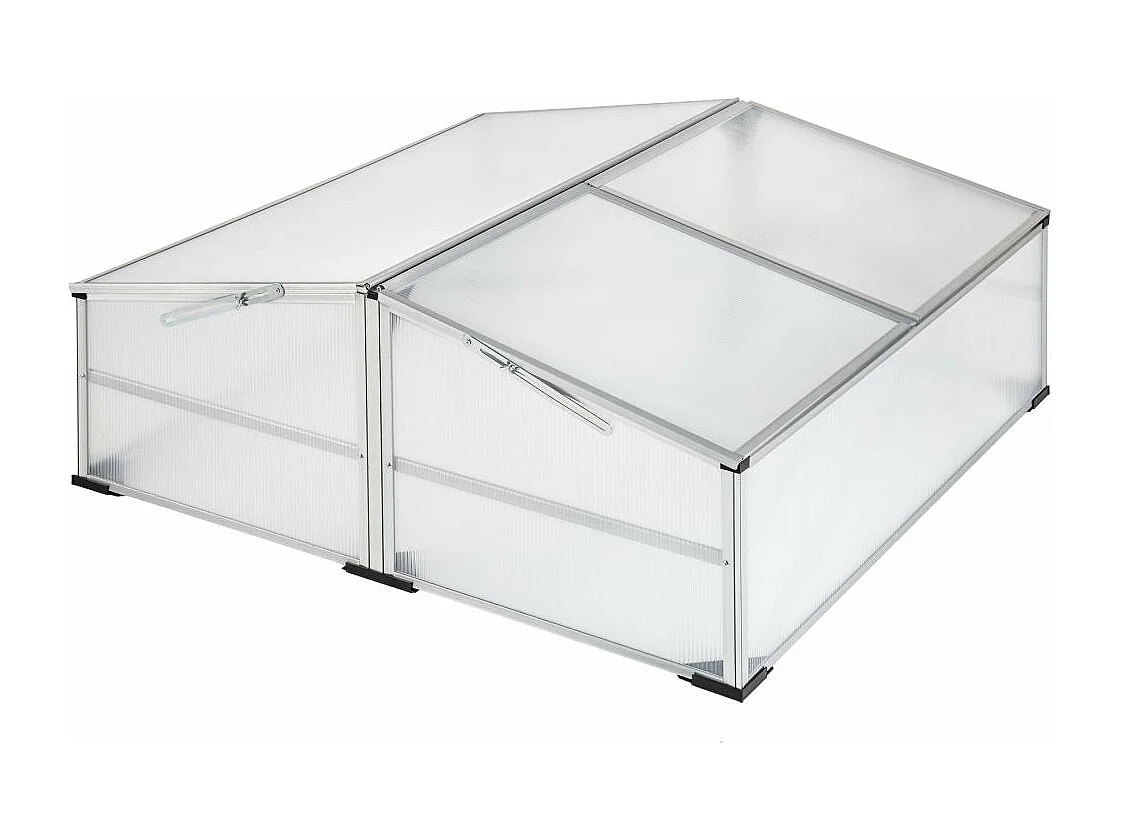 Mini serra da giardino in alluminio 102 x 102 cm in policarbonato 1608023
