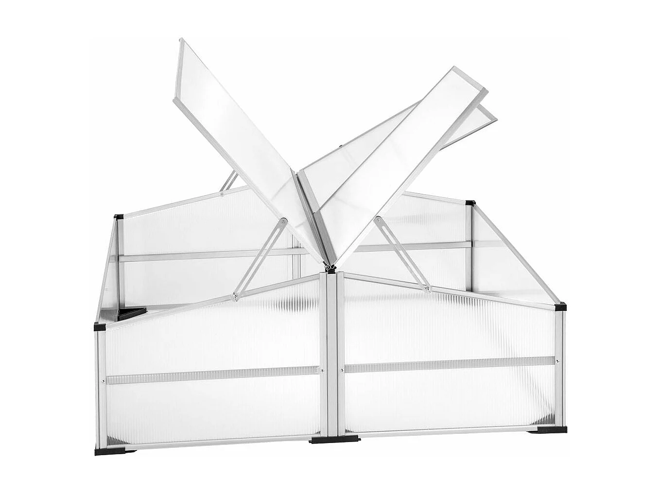 Mini serra da giardino in alluminio 102 x 102 cm in policarbonato 1608023