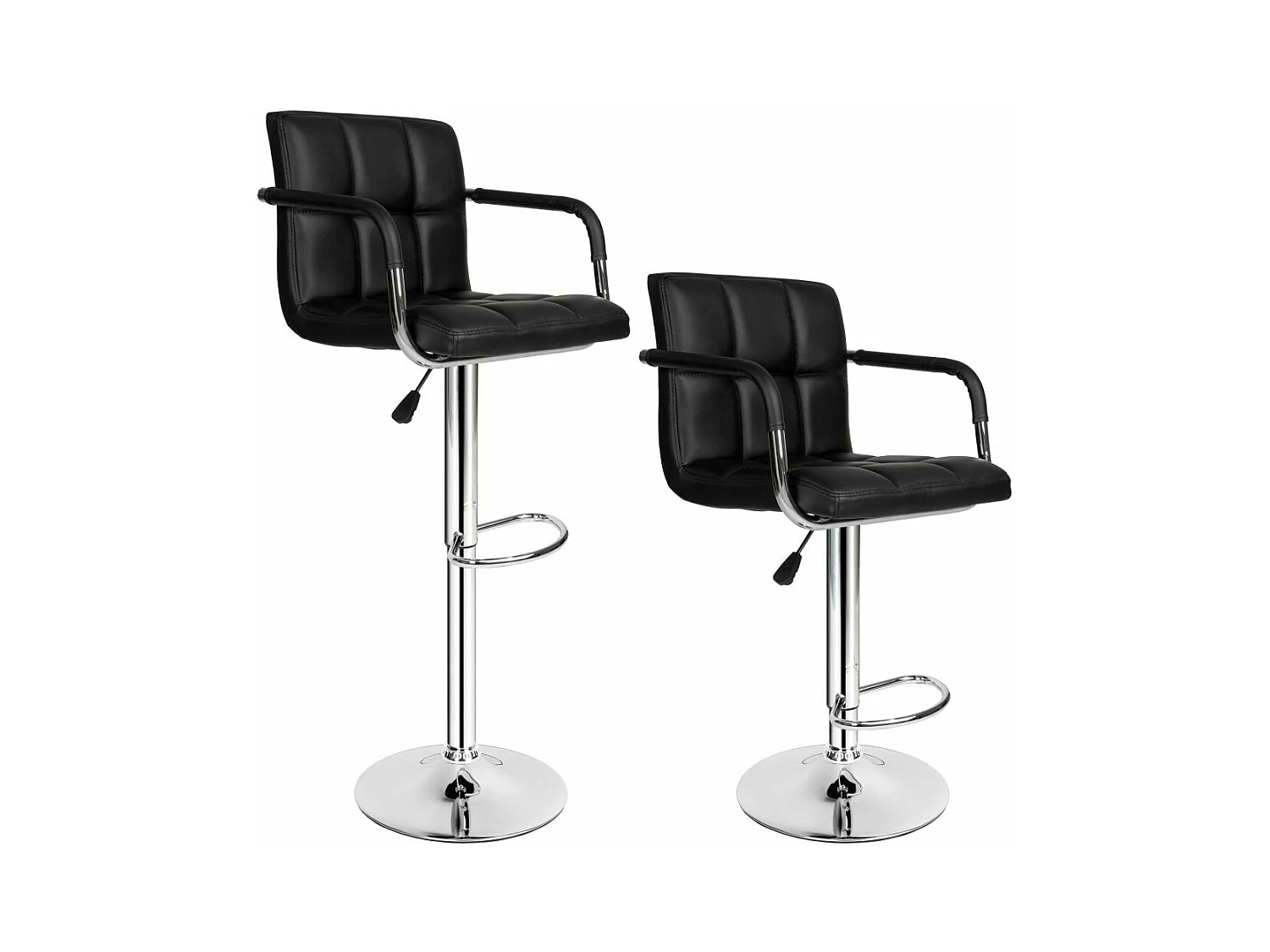 Lot de 2 tabourets noire 42 x 41 x 94 cm 1208006