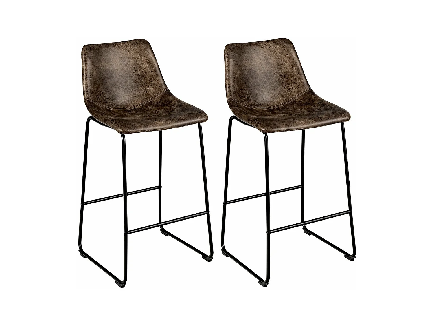 Ensemble de 2 chaises métal argentée 49 x 47 x 102 cm 20_0005299