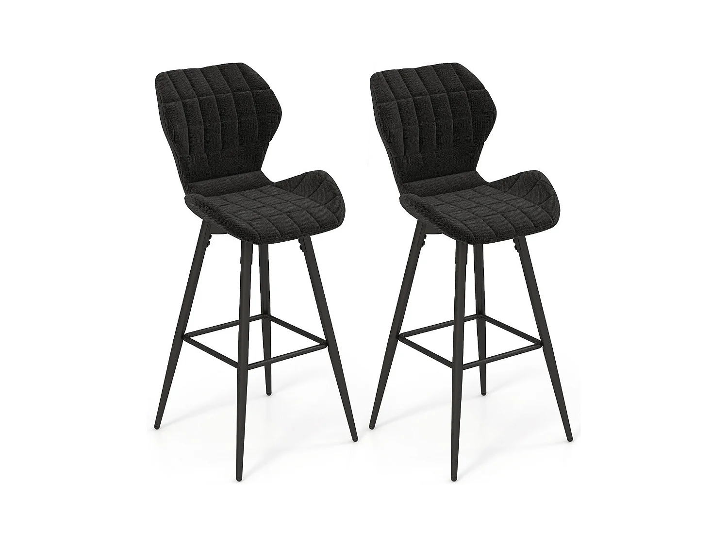 Lot de 2 chaises métal argentée 51 x 48 x 104 cm 20_0008732