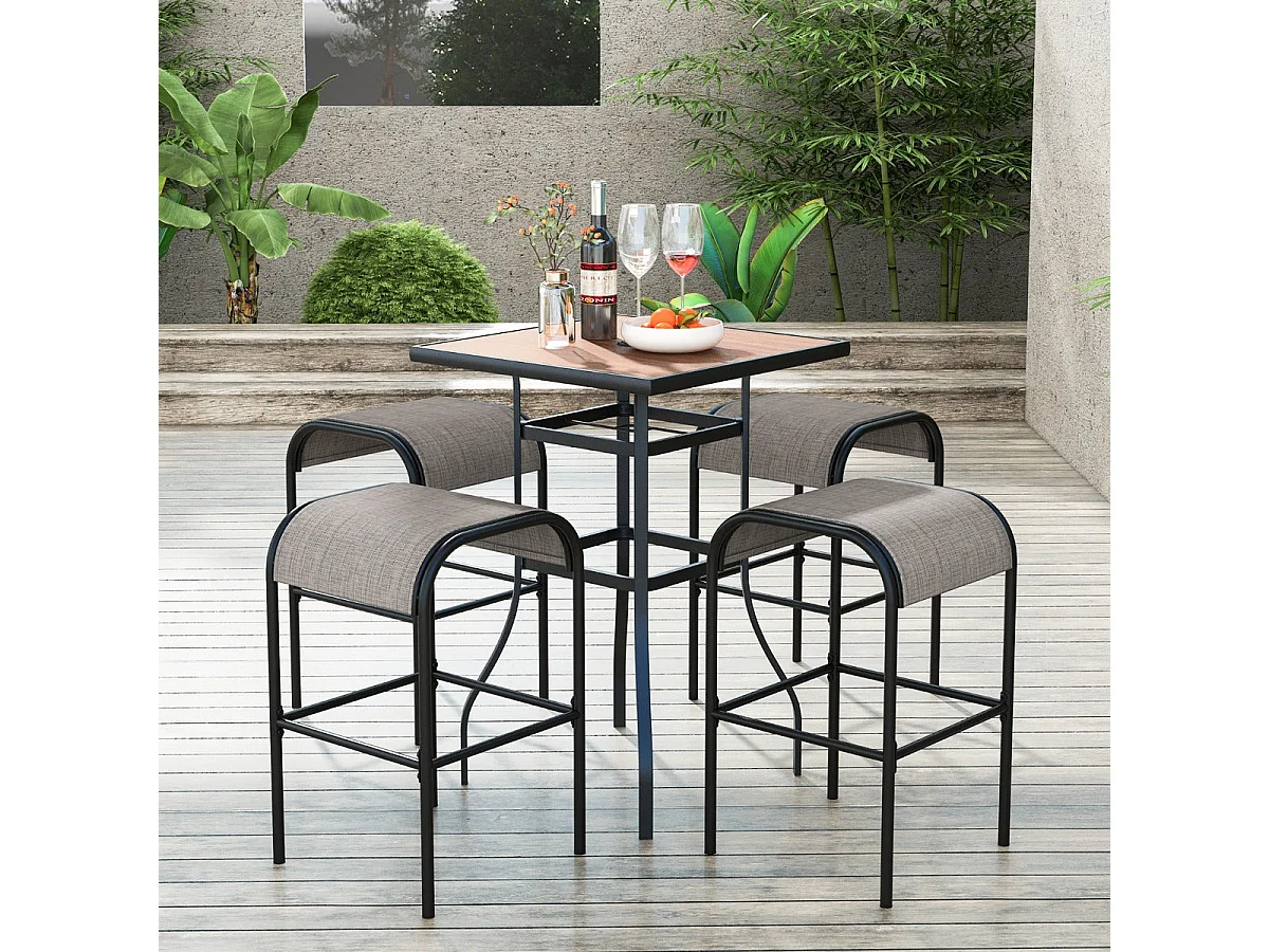 Set di 2 sgabelli da bar sgabelli da bistrot in metallo altezza 76 cm seduta in tessuto curvato robusta struttura in metallo café 20_0008464