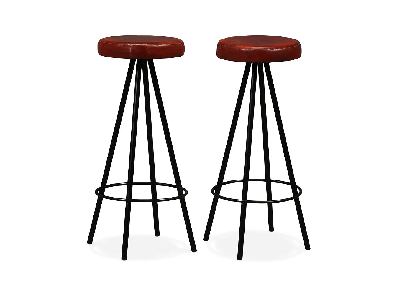 Lot de deux tabourets marron 30 x 30 x 76 cm 1202069