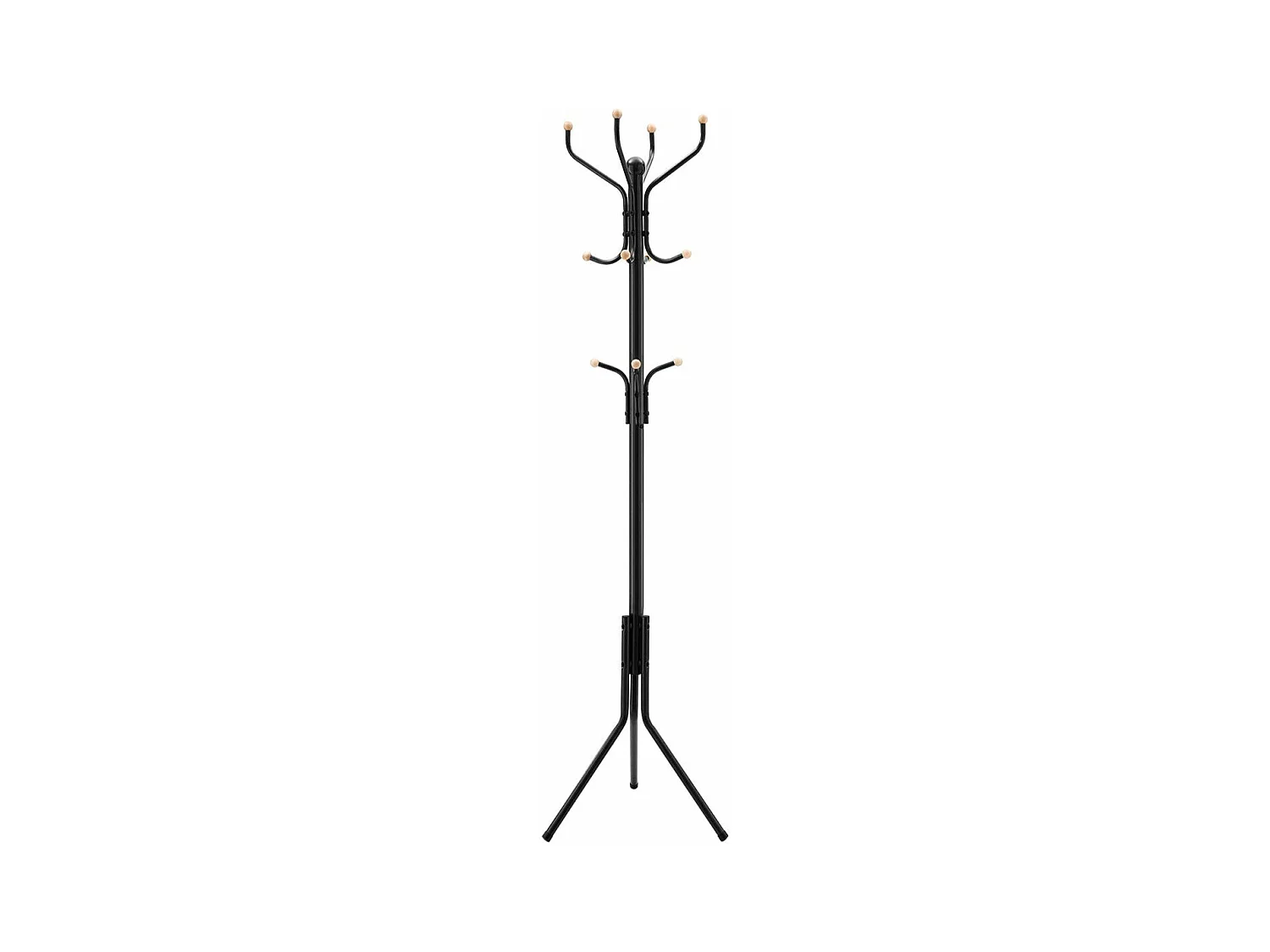 Appendiabiti su piedi supporto appendiabiti di 3 tubi di ferro altezza 182 cm nero 12_0002365