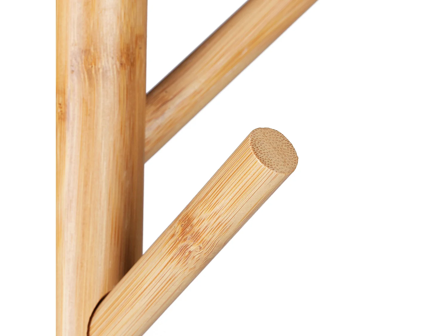 Cabide prateleira entrada para unidade em madeira de bambu 181 cm 13_0002303