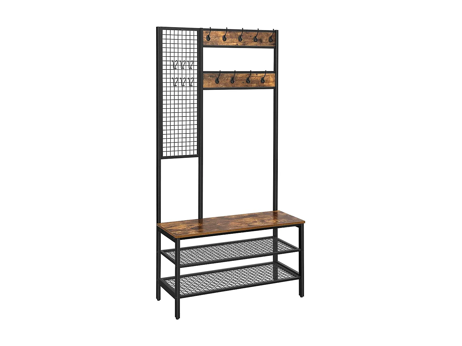 Grand porte-manteaux avec banc 97.7 x 40 x 185 cm 12_0000611