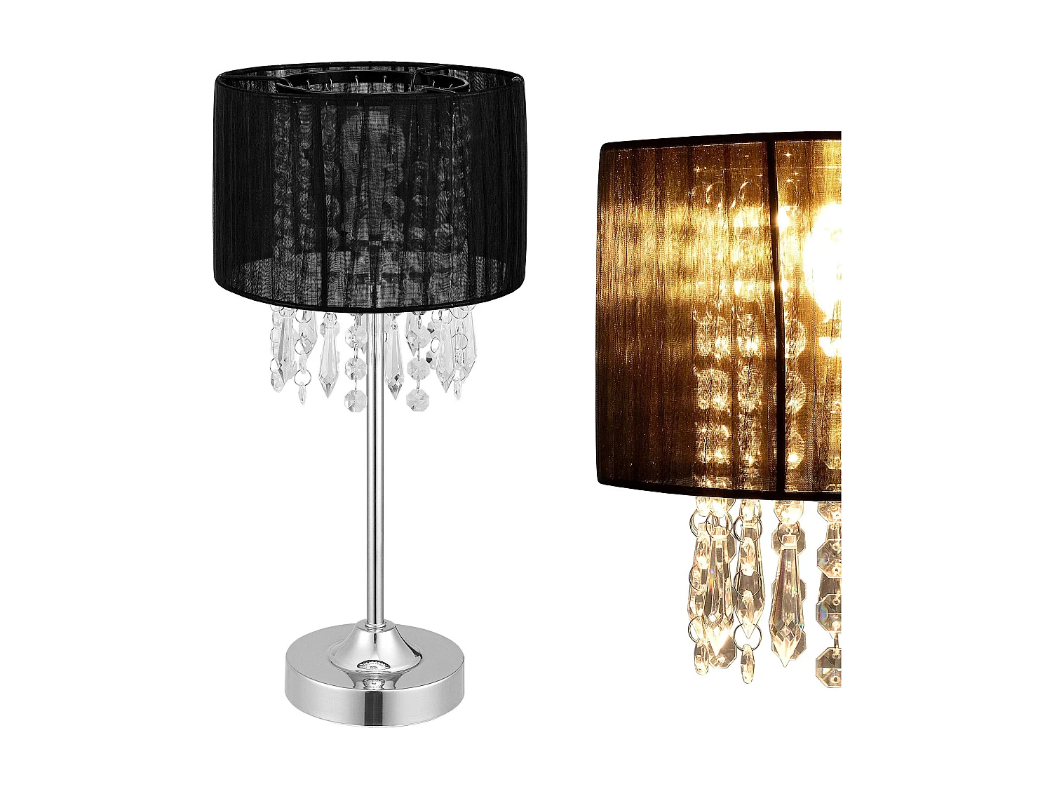 Lampe de bureau élégante métal argentée 20 x 20 x 40 cm 03_0005271