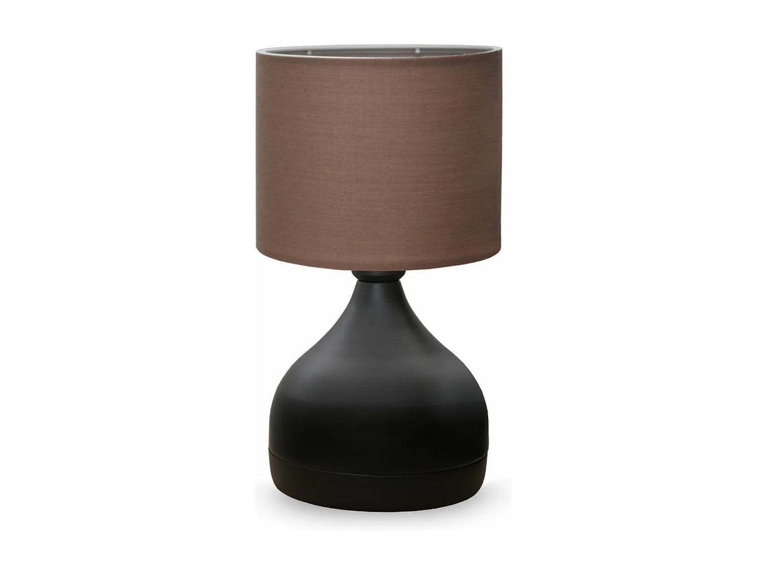 Candeeiro de mesa Shoreham E27 altura 32 cm preto / castanho 03_0007401