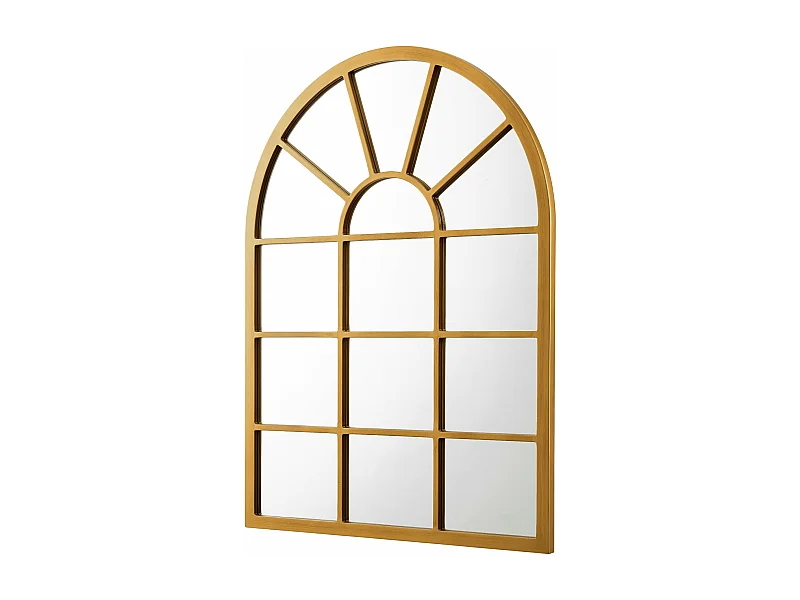 Espejo de pared con ventana redondeada 80 x 60 cm dorado 03_0007959