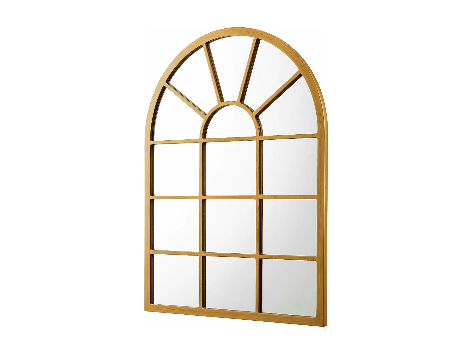 Espejo de pared con ventana redondeada 80 x 60 cm dorado 03_0007959