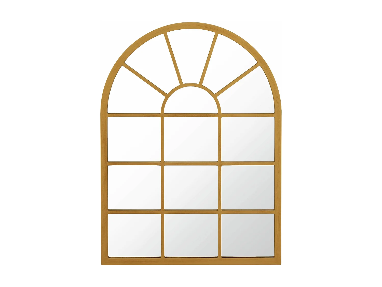 Espejo de pared con ventana redondeada 80 x 60 cm dorado 03_0007959