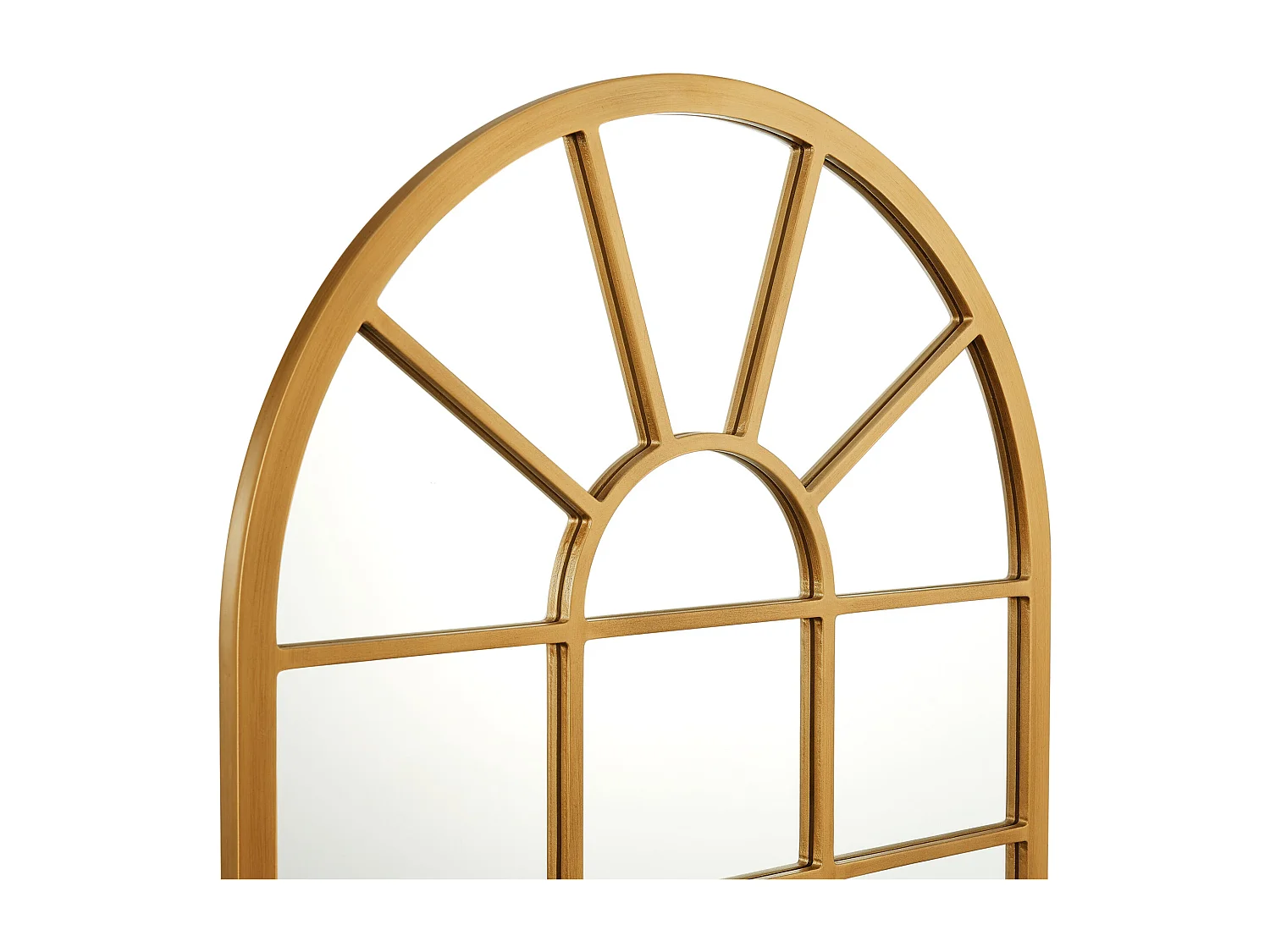 Espejo de pared con ventana redondeada 80 x 60 cm dorado 03_0007959