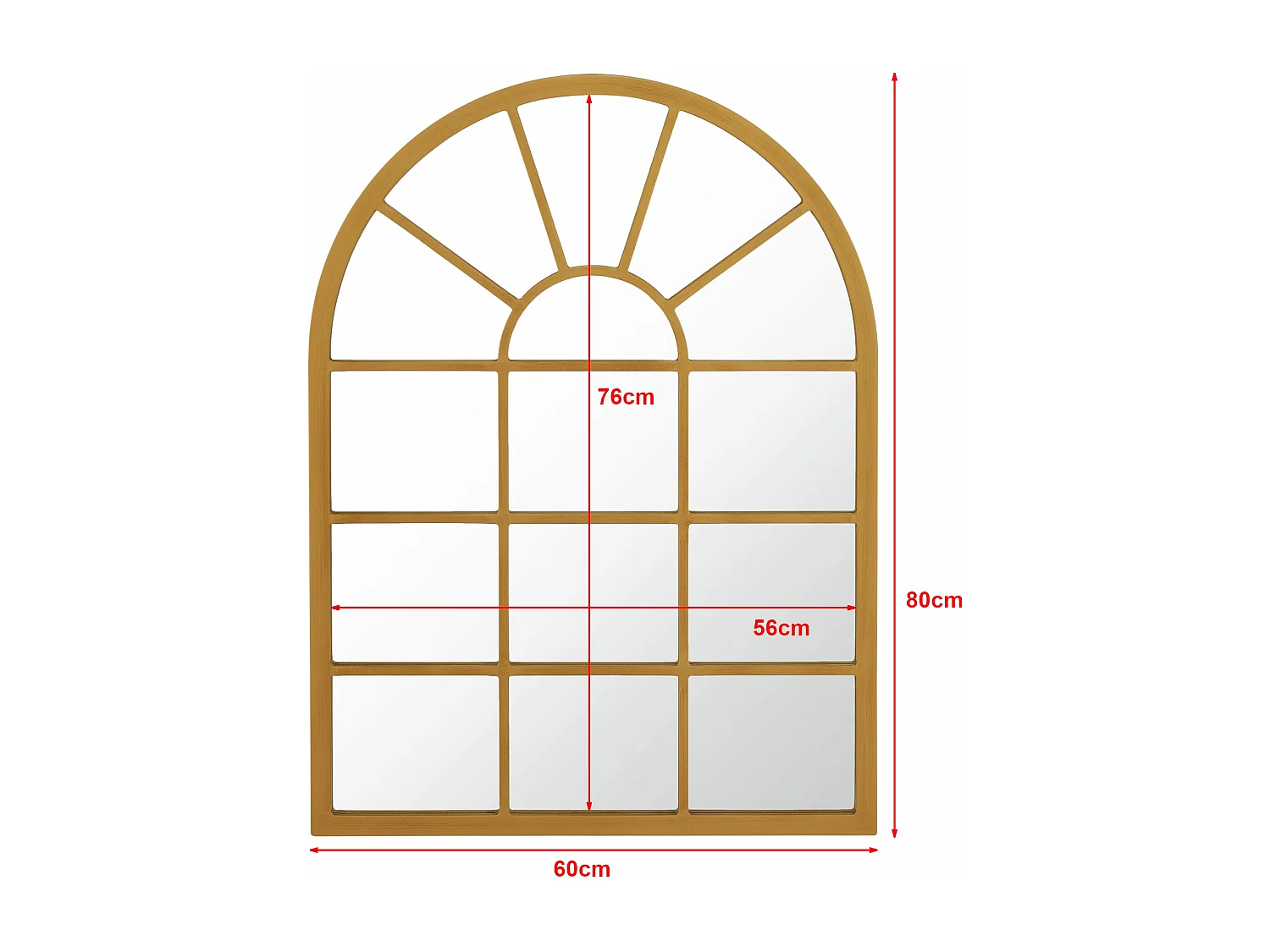 Miroir mural forme fenêtre 60 x 1.8 x 80 cm 03_0007959
