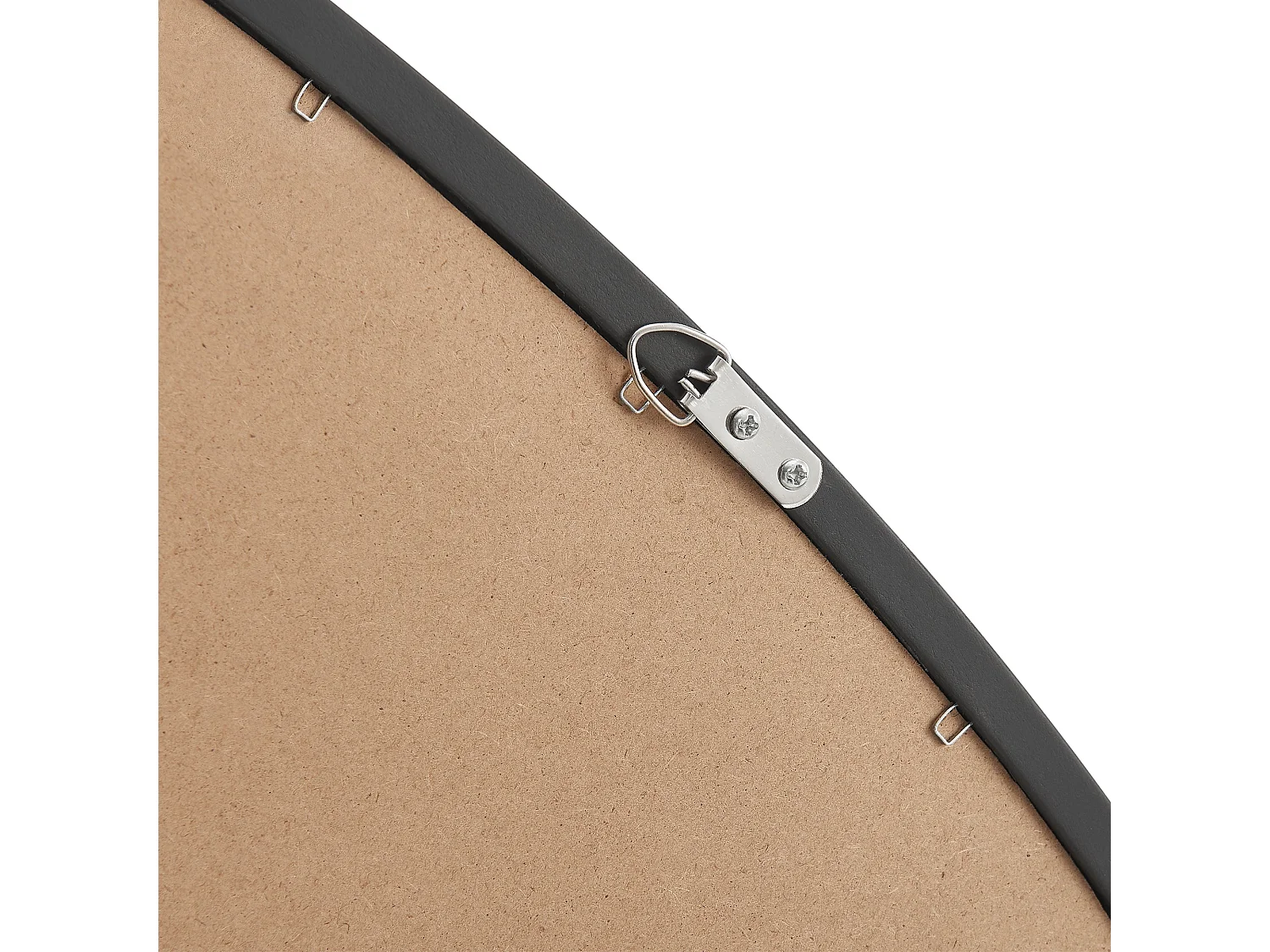 Specchio da parete forma tonda 64 x 60 cm nero opaco 03_0007904