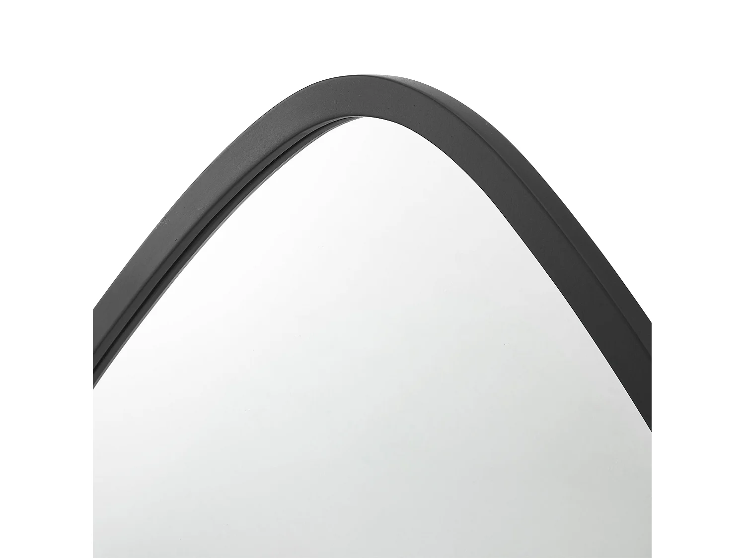 Specchio da parete forma tonda 64 x 60 cm nero opaco 03_0007904