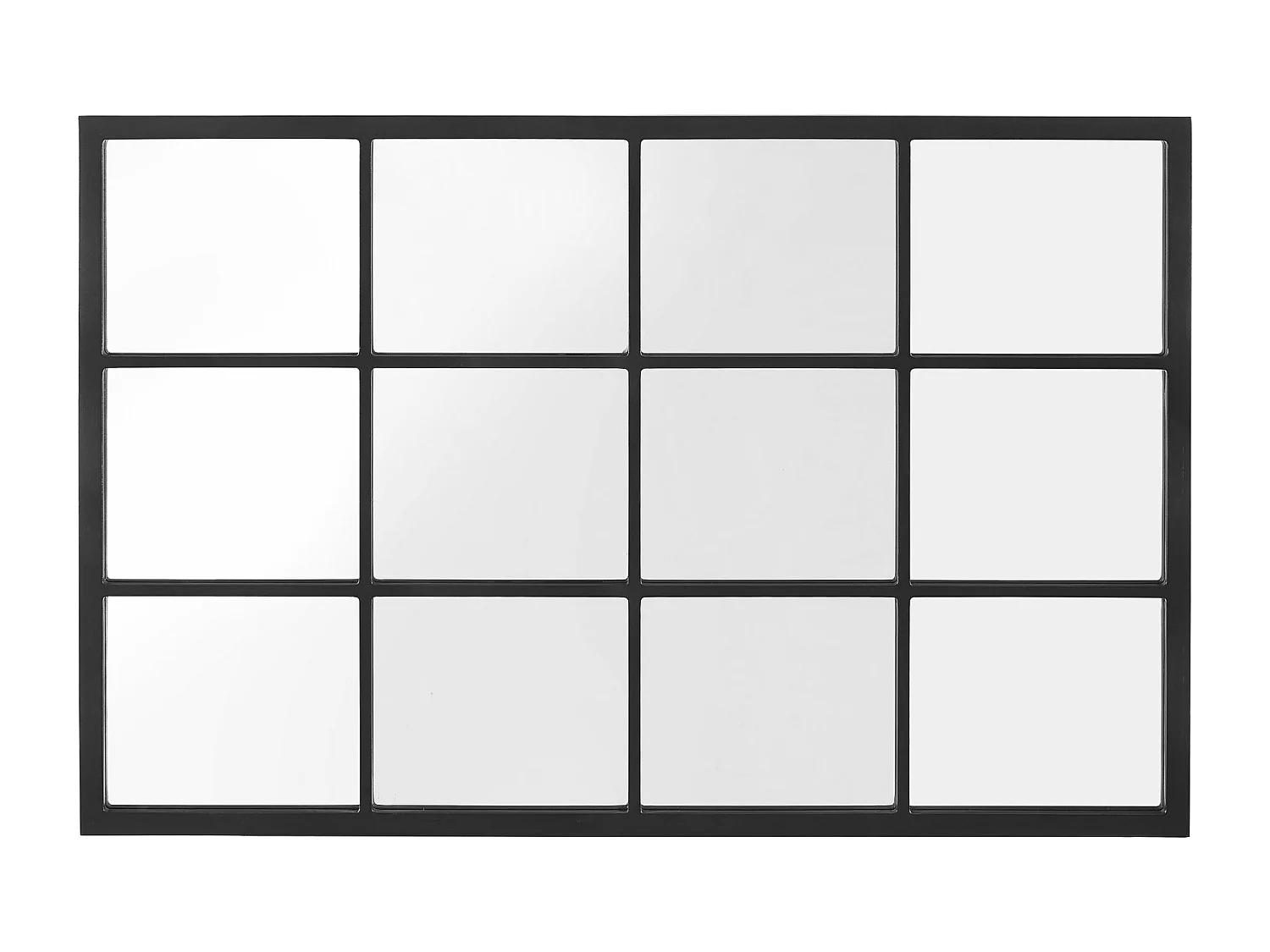 Specchio da parete rettangolare 90 x 60 cm nero opaco 03_0007900