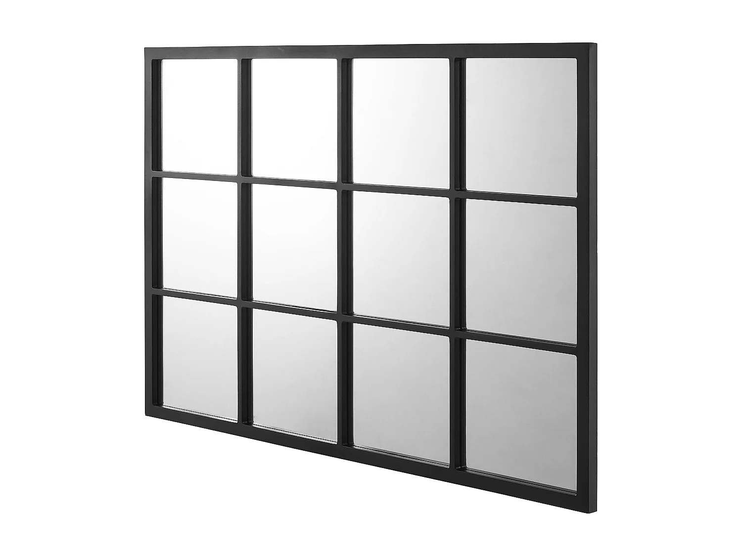 Espejo de pared rectangular 90x60 cm negro mate 03_0007900