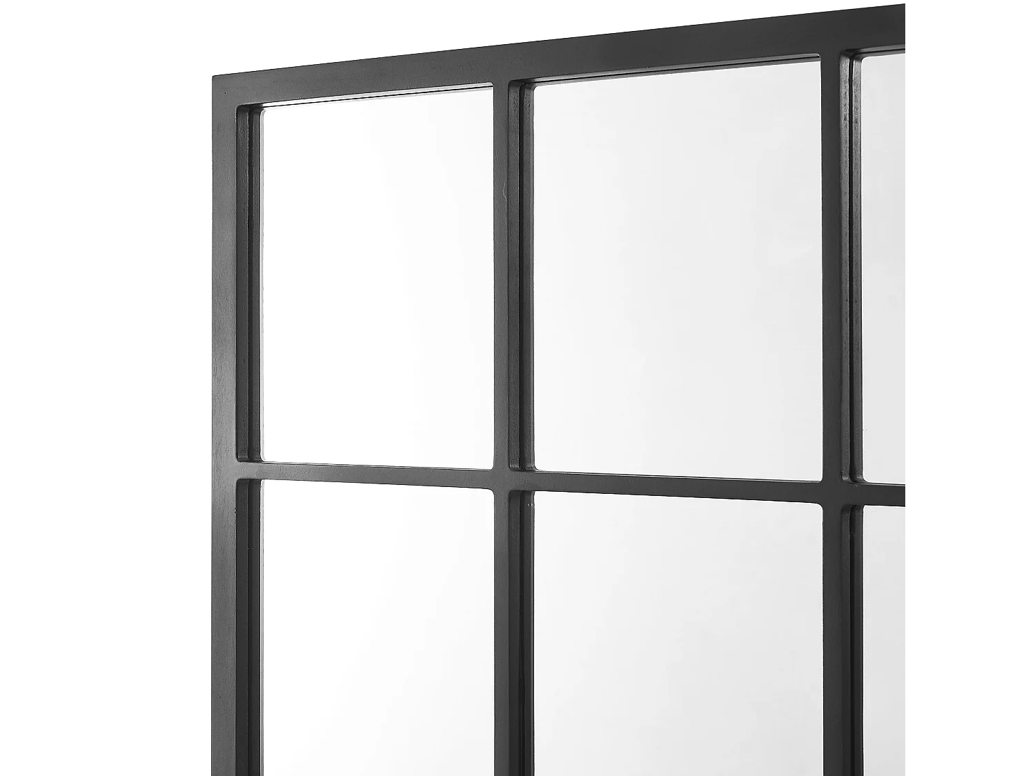 Espejo de pared rectangular 90x60 cm negro mate 03_0007900