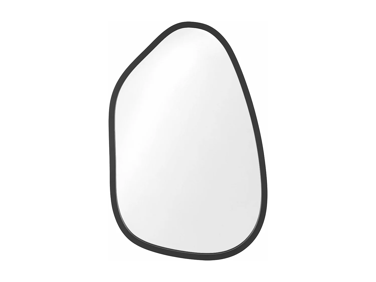 Specchio da parete asimmetrico 80 x 58 cm nero opaco 03_0007902