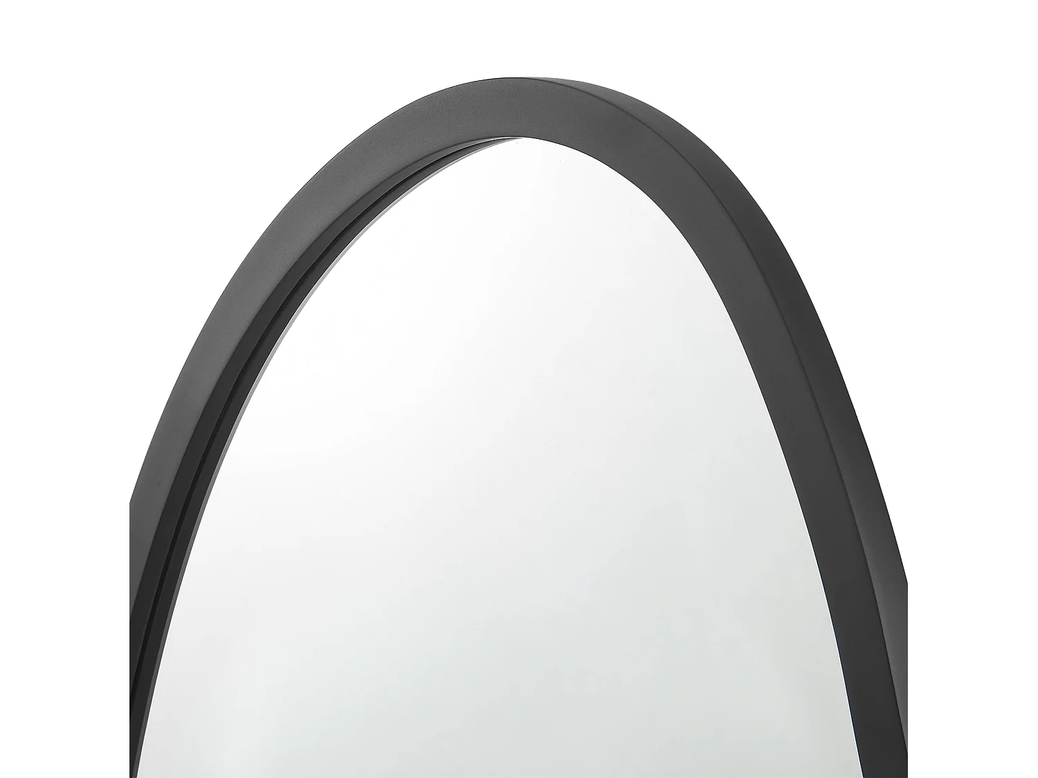 Specchio da parete asimmetrico 80 x 58 cm nero opaco 03_0007902