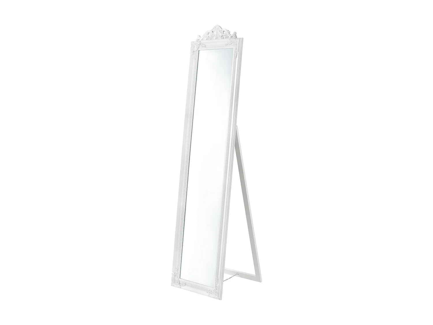 Espelho de pé inclinável 160 x 40 cm branco fosco 03_0007961