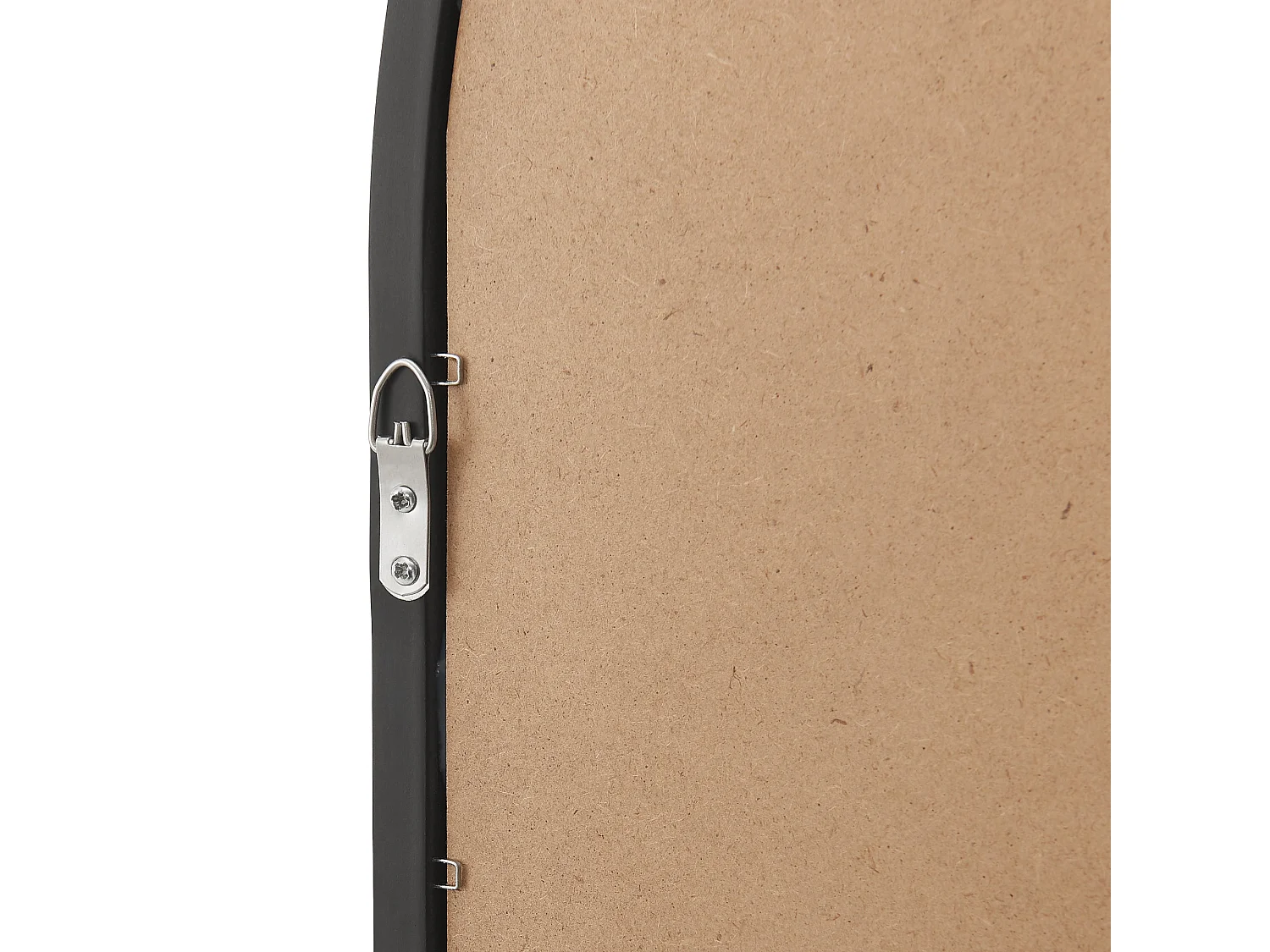 Specchio da parete rotondo con finestra 80 x 60 cm nero opaco 03_0007958