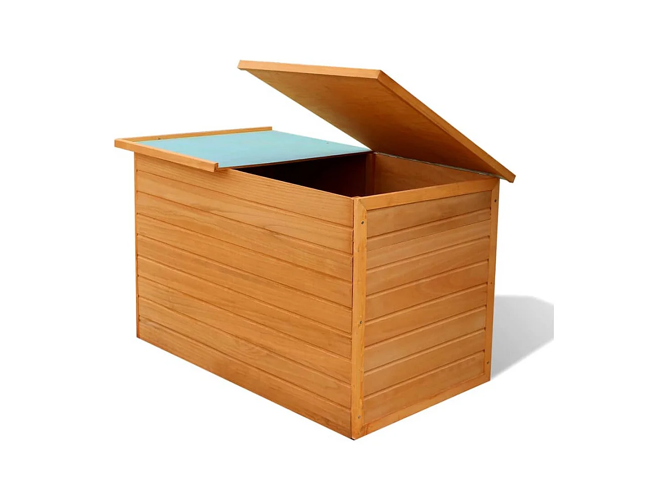 Coffre boîte meuble de bois marron 126 x 72 x 72 cm 02_0013005