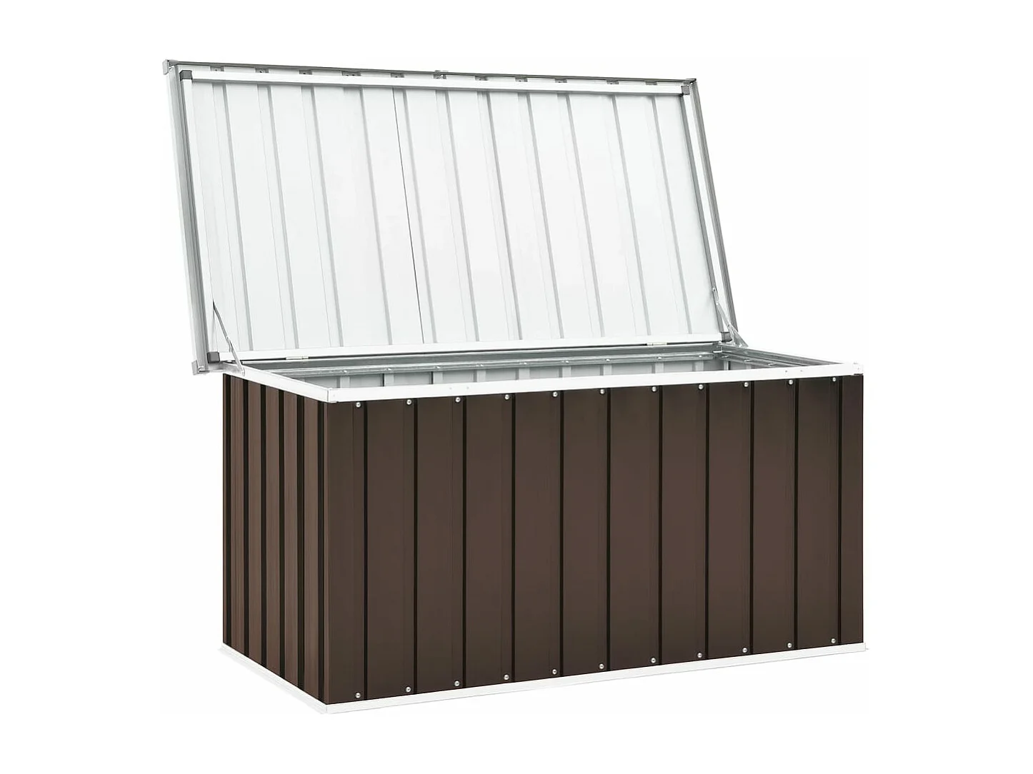 Cofre de almacenaje para muebles de jardín 129 x 67 x 65 cm marrón 02_0013097