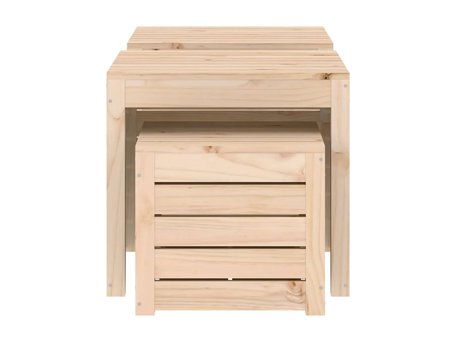 Set de caja de jardín 3 piezas madera maciza de pino 02_0013175