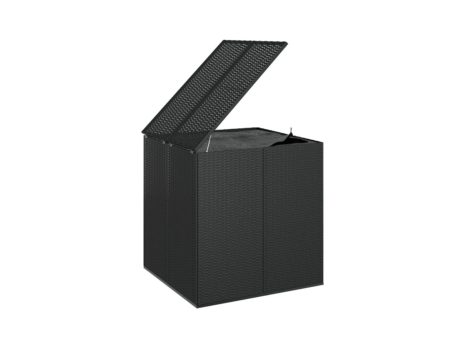 Boîte à coussins coffre résine noire 100 x 97.5 x 104 cm 02_0013159