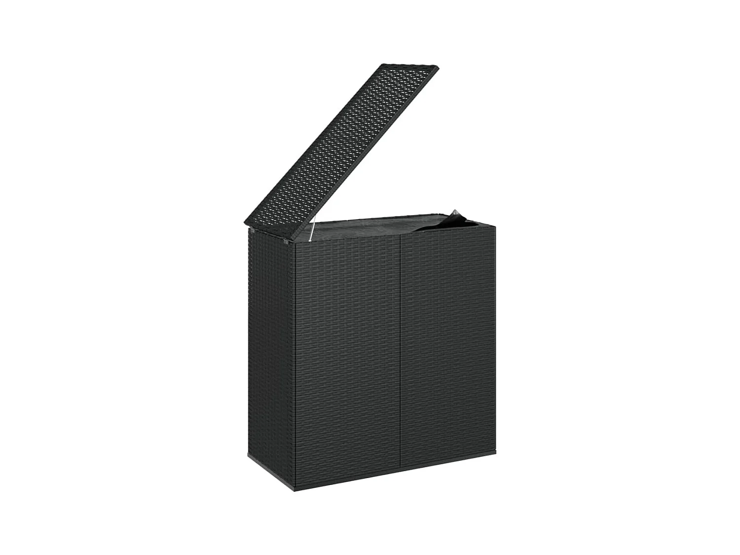 Boîte à coussins coffre résine noire 100 x 49 x 103.5 cm 02_0013156