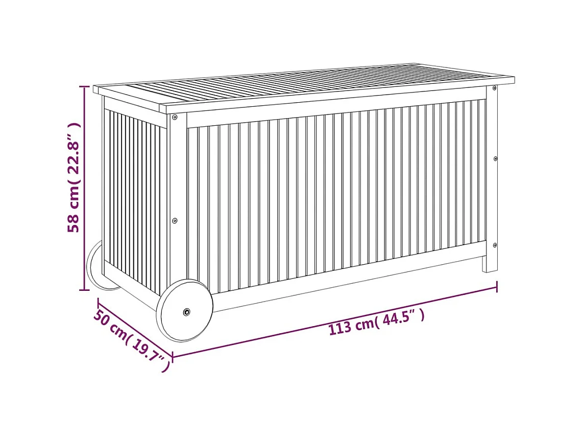 Coffre boîte meuble de bois marron 113 x 50 x 58 cm 02_0013064