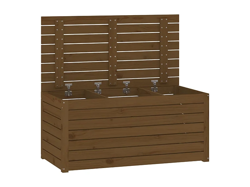 Jardinera de jardín 101 x 50,5 x 46,5 cm madera maciza de pino marrón miel 02_0012993