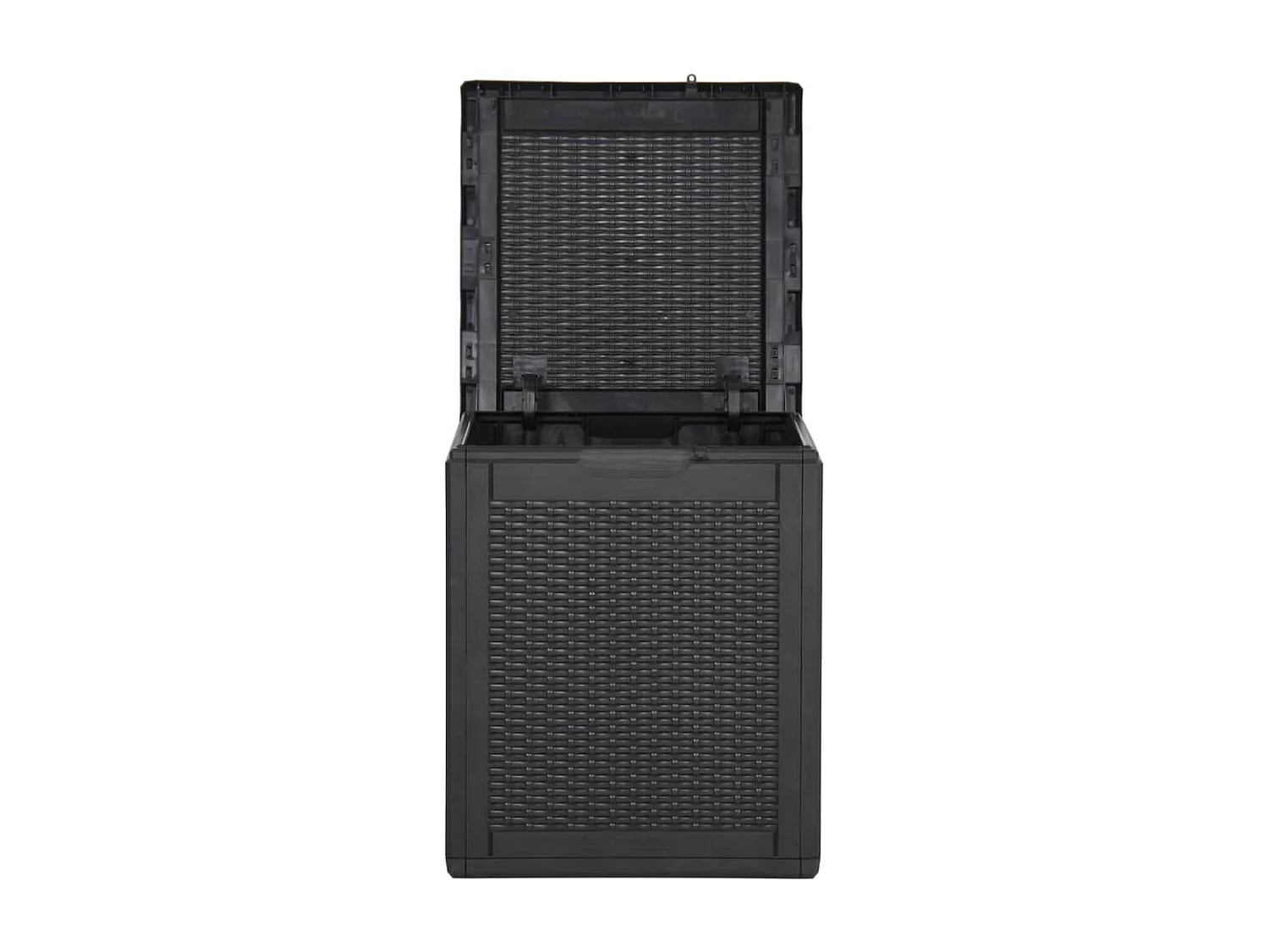 Caixa para armazenamento de móveis de jardim 90 litros pp rattan preto 02_0013052